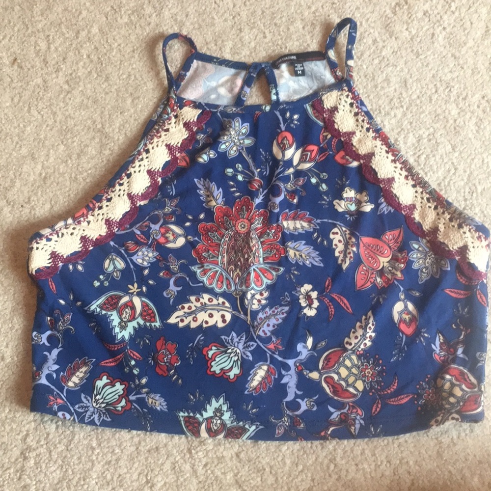 Blue crop top